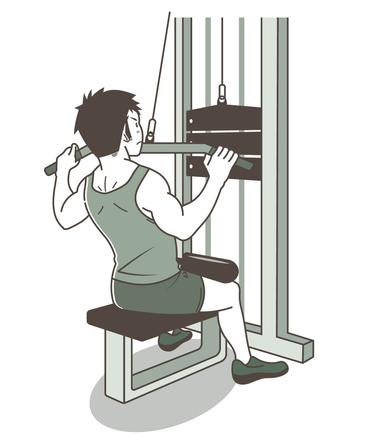 ラットプルダウンや背中トレーニングを効かせる為のコツとは？！　パーソナルトレーニングジムKenz